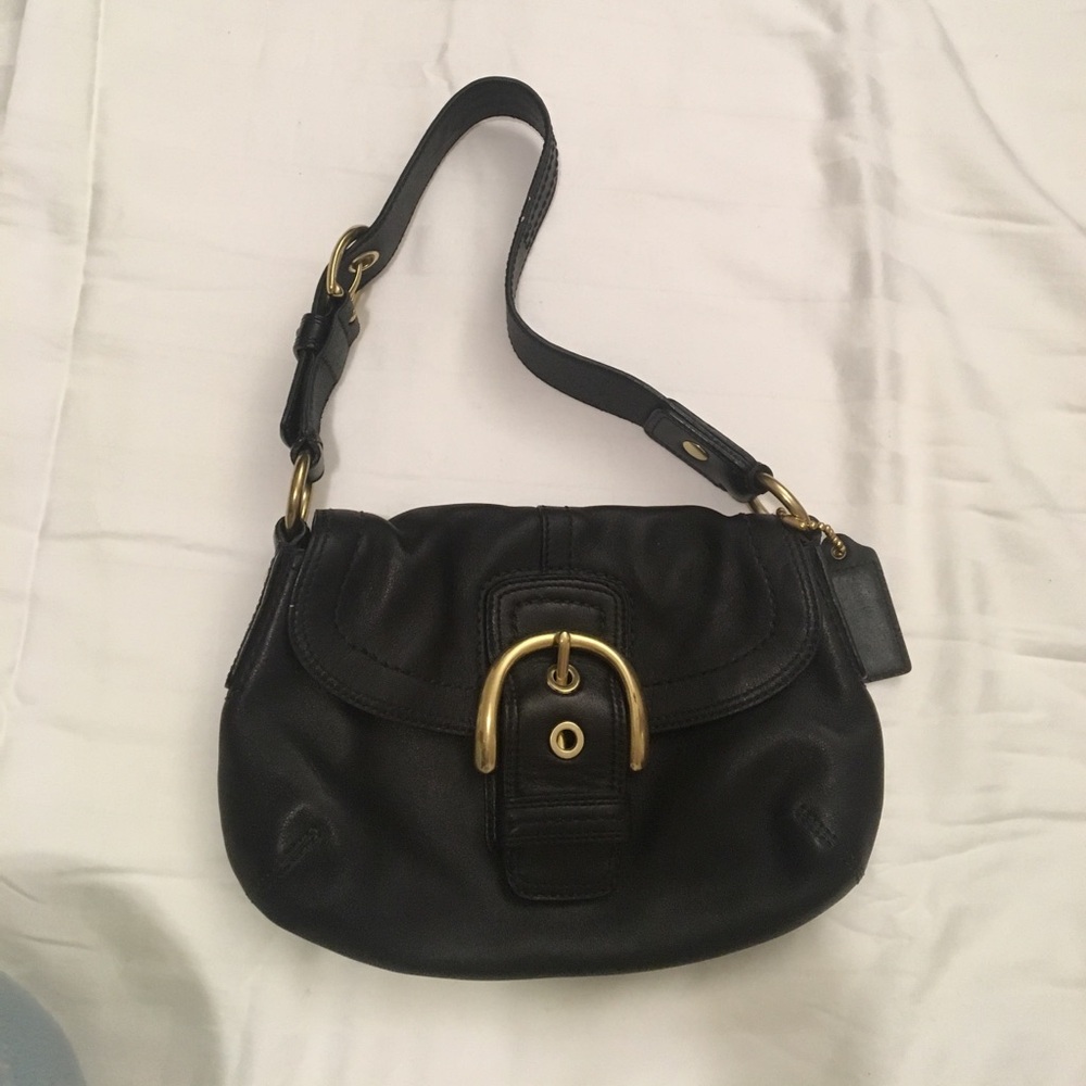 COACH Black Leather Soho Bag